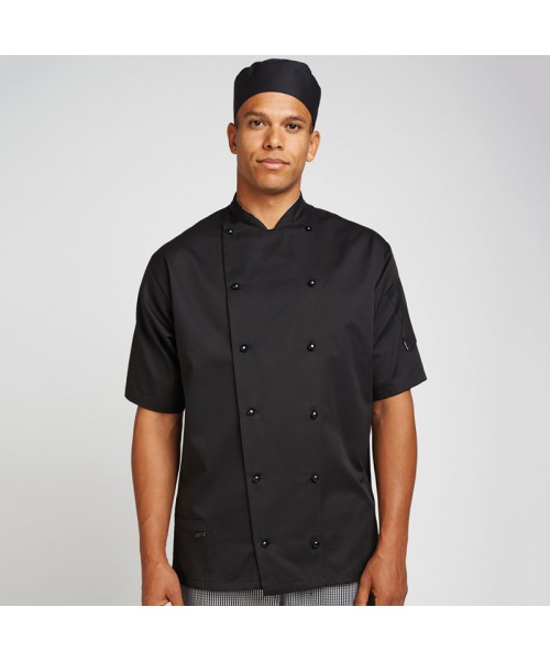 Plain Short sleeve executive jacket Lechef  Professional 200 GSM